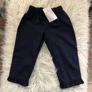 Beaufort Bonnet Navy Pants with ruffle bottom